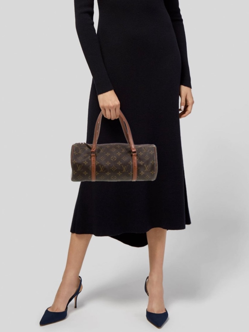 Louis Vuitton Monogram Barrel Papillon Bag in Brown and Tan